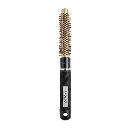 PRO 100 PROFESSIONAL Thermal Round Hair Brush | Ceramic Coated Barrel with Nylon Wavy Bristles | Blow Dry Styling Brush for Volume, Curls & Smooth Finish | Salon Hair Styling Brush for Women & Men (19)