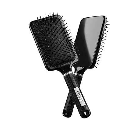PRO 100 PROFESSIONAL Paddle Brush for Women & Men | Ionic Bristles Anti-Static Paddle Hair Brush for Detangling & Styling | Paddle Hair Brush for Thick, Curly & Wet Hair | Ergonomic Paddle Brush