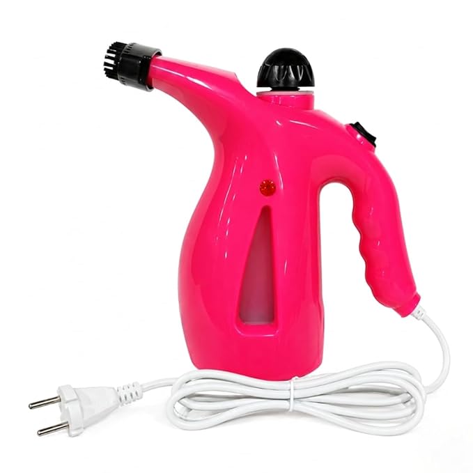PRO100 Portable Handheld Facial Steamer | Facial Steamer for Deep Cleaning & Skin Hydration | Portable Face Steamer for Home Spa & Facial Care (Pink)