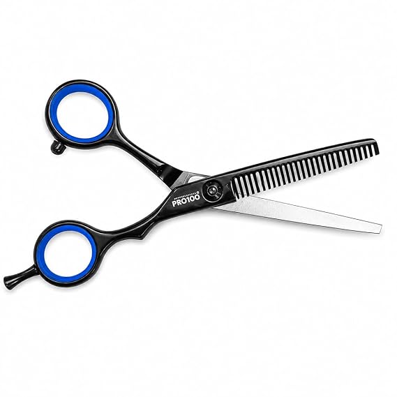 Hair Thinning Scissor 5.5 Inch Stainless Steel Barber Texturizing Shears – Black & Blue