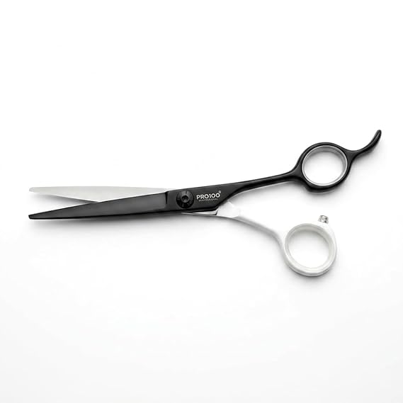 Hair Cutting Scissors for Men & Women | Stainless Steel Barber Salon Shears | Black & White Hairdressing Scissor for Smooth Precision Cutting